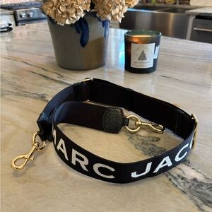Marc Jacobs Logo Webbing Guitar Strap – Black & White